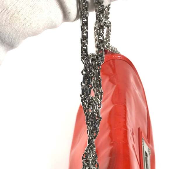 CHANEL Red Leather Logo Shoulder Bag - Picture 16 of 16